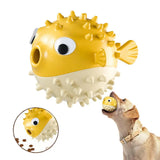 PuppyPlay Interactive Pufferfish Dog Toy – Rubber Waterproof Chew Toy - Image 1