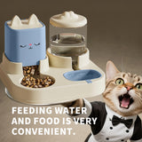 Portable Solid Steel Automatic Cat & Dog Double Bowl Feeder – Cat Face Design - Image 7
