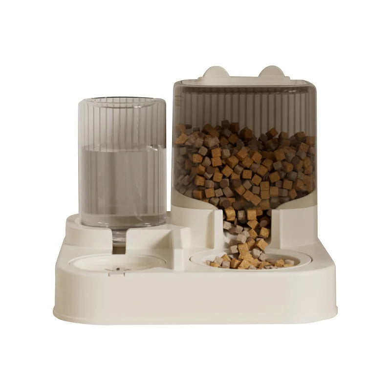 Automatic Steel Pet Feeder – Dual Bowl Gravity-Fed Cat & Dog Feeder