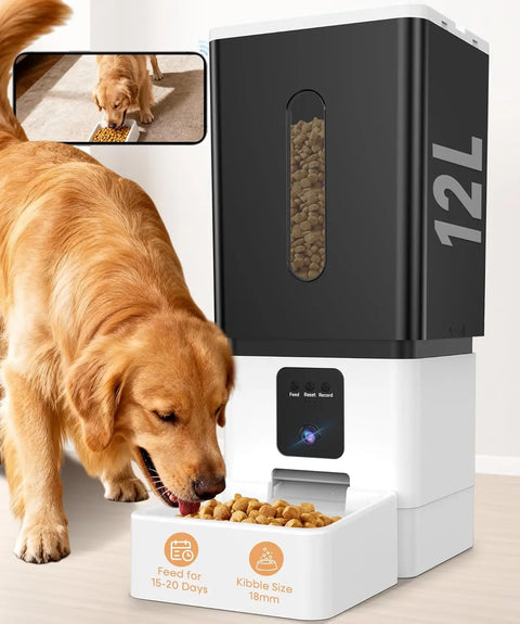 12L WiFi Smart Pet Feeder – App Control, Built for Large Dogs