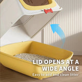 Extra Large Butterfly Cat Litter Box – Fully Enclosed Privacy Cat Toilet - Image 15