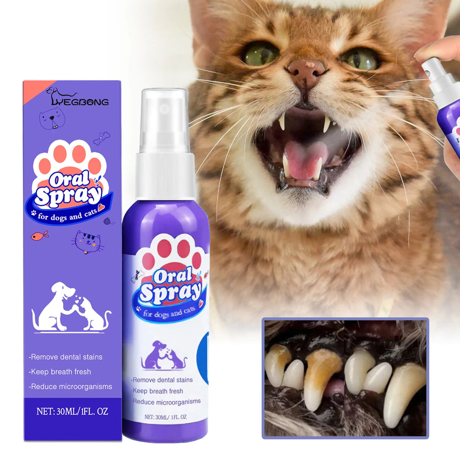 Pet Oral Care Spray – Teeth Cleaning Spray for Dogs & Cats