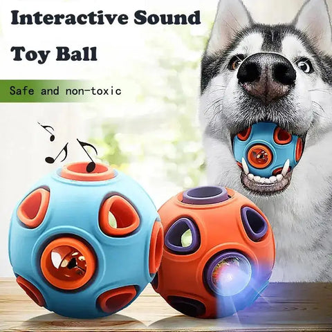 2-Pack Bell Sound Rubber Bouncy Ball – Interactive Fetch Toy