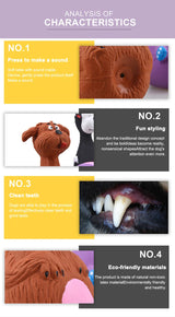 4-Pack Cute Latex Pet Dog Chew Toys – Teeth Cleaning Chew Toys - Image 11